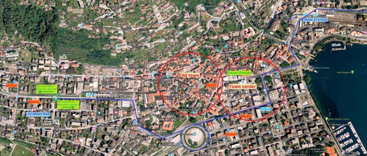 Locarno, Casa Pioda - Nahe Zentrum, Mit Balkon Und Parkplatz Luaran gambar